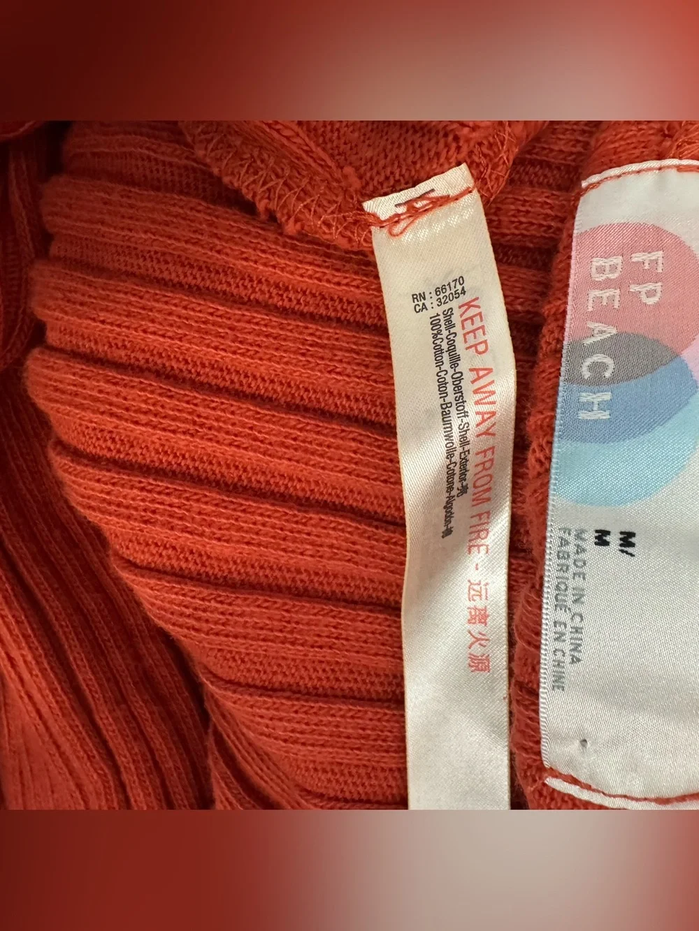 Free People Ribbed Maxi Dress in Orange